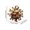 Brass Sea Urchin Ornament Statue Collection Desktop Miniature Figurine for Home or Office