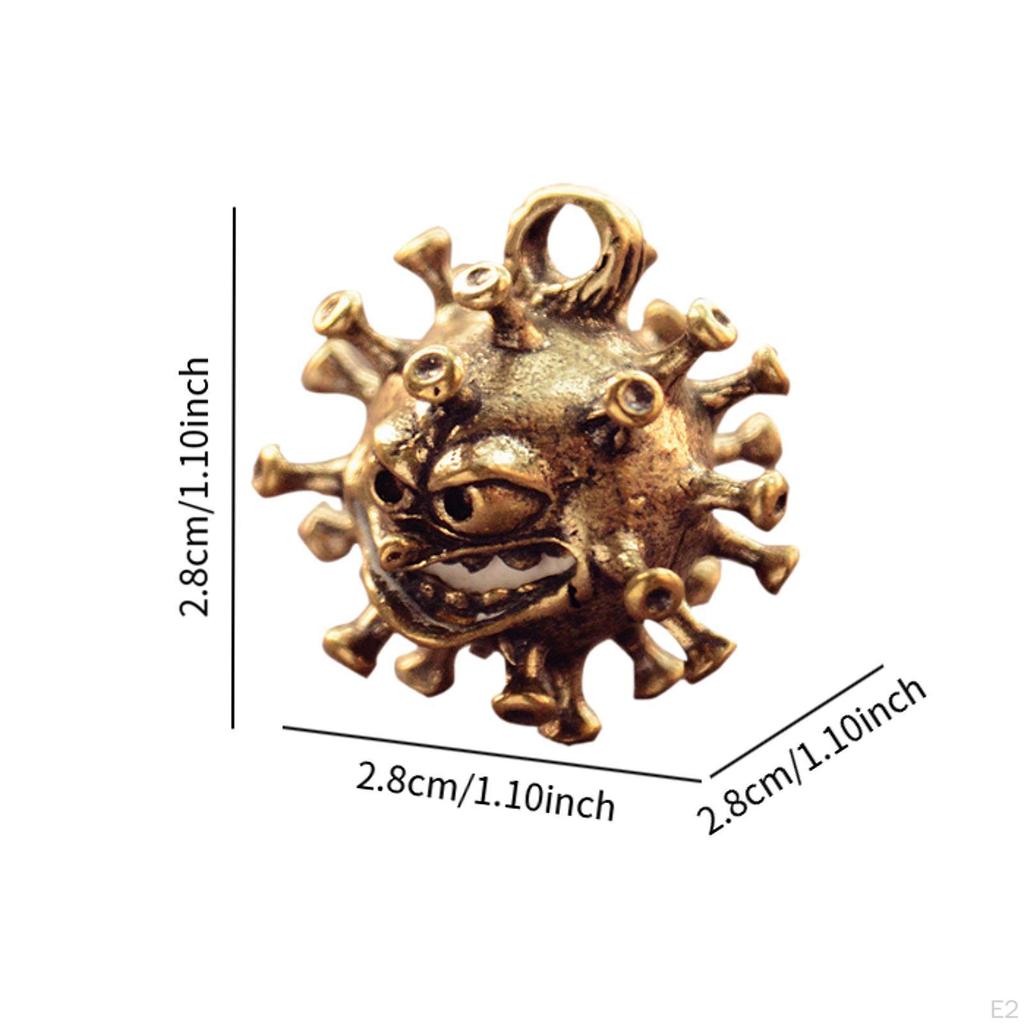 Brass Sea Urchin Ornament Statue Collection Desktop Miniature Figurine for Home or Office