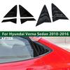 Для Hyundai Verna Седан 2010 2011 2012 2013 2014 2015 2016 Автомобильные боковые вентиляционные накладки на заднее окно, жалюзи, молдинги, декоративные накладки, аксессуары