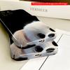 2DFlat Cute White Puppy Face Phone Case All inclusive film hard iPhone case, compatible with iPhone 18 Pro Max 17 16 15 14 13 12 11