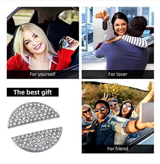 AEEIX Bling Handle Logo Cap for Nissan DIY Diamond Crystal Emblem Accessories Interior Decoration