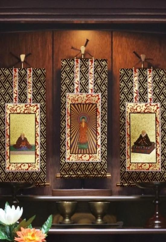 Isemura Kyoto Buddhist Altar Hanging Scroll Stand, Hanging Scroll Stand, Buddhist Altar Hanging Scroll Stand, Buddhist Altar Hanging Scroll, Double