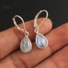 Moonstone Pear Gemstone Handmade 925 Sterling Silver Partywear Earring
