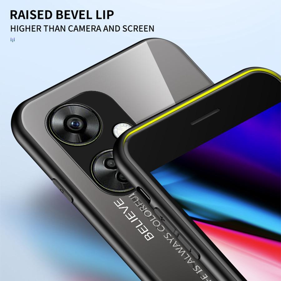 Модный градиентный закаленный стеклянный чехол для Oneplus Nord CE 3 4 Lite Apple iPhone 16 15 7 8 Plus 12 14 13 Pro Max Google Pixel цветная задняя крышка телефона