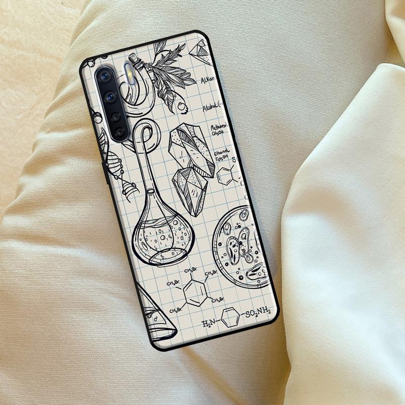 Science Chemistry Style For OPPO A15 A16 A76 A96 A52 A72 A92 A98 A78 A58 A5 A9 A53 A17 A77 A57S A94 A74 A54S Case