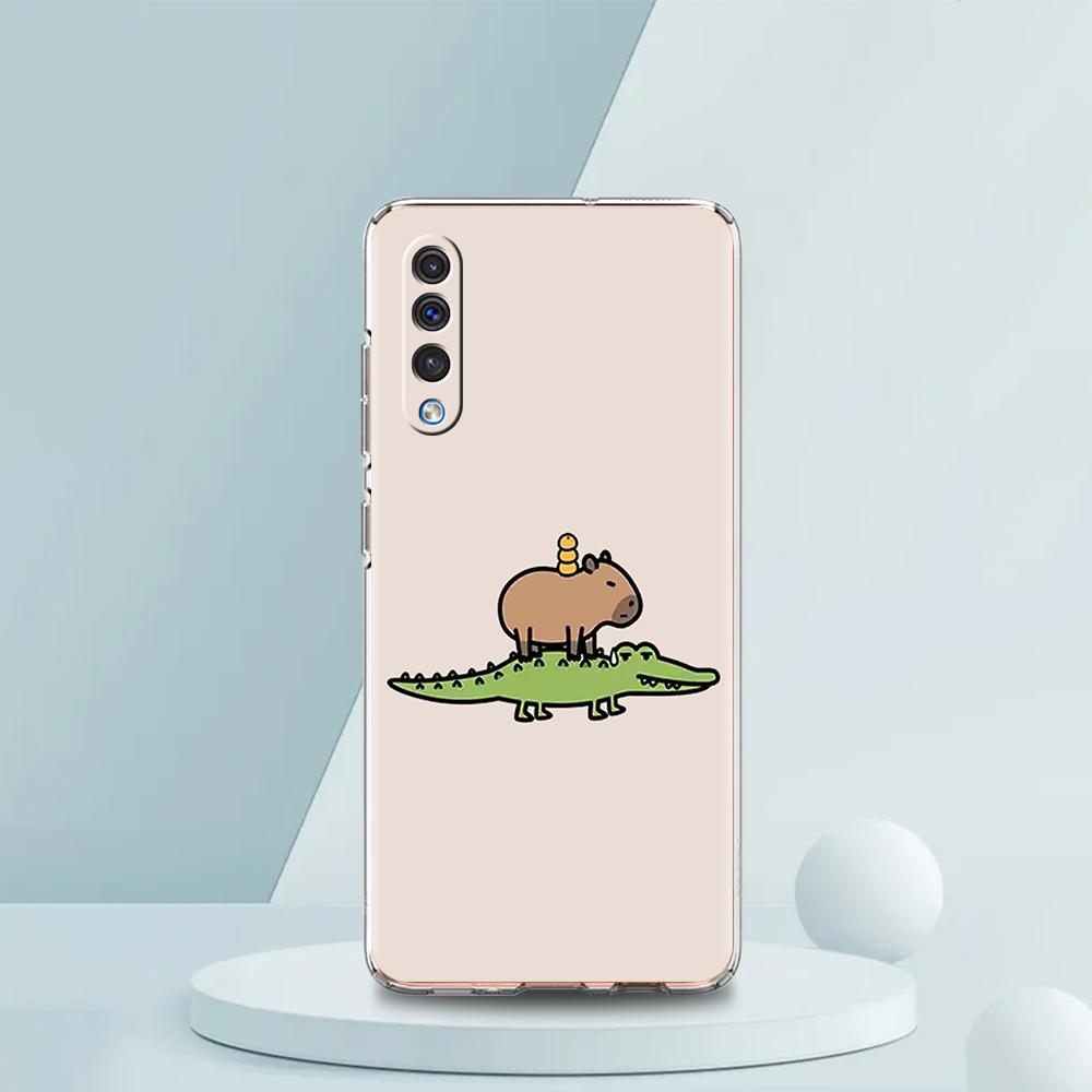 Cute Capybara Phone Case For Samsung A16 A14 A12 A22 A32 5G A34 A42 A52 A54 A50 A70 A72 A30 A40 A20E A10S A02S A04S A06 Cover