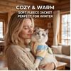 Fashion Patchwork Warm Cat Cotton Coat Anti Shedding Autumn Winter Clothes For Small Cats Cold Weather Indoor Outdoor Use