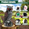New Solar Owl Scare Bird Control Devices Waterproof Garden Fake Owl Deterrent Decoration With Scary Sound and Eyes Emit Light