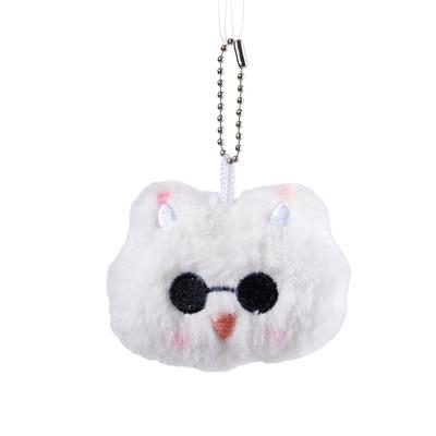 Kawaii Q-версия, аниме, пискливый кот, брелок с шариком, мультяшная плюшевая кукла, подвеска, брелок, милые игрушки, периферийные устройства в стиле аниме, подарки для фанатов