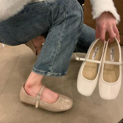 Мода 2024 Весенне-осенняя мода Мэри Джейн Мягкая подошва Туфли-лодочки с закрытым носком Элегантные на плоской подошве