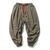 Streetwear Spring Autumn Cotton Linen Harem Casual Men's Pants Chinese Style Solid Color Baggy Joggers