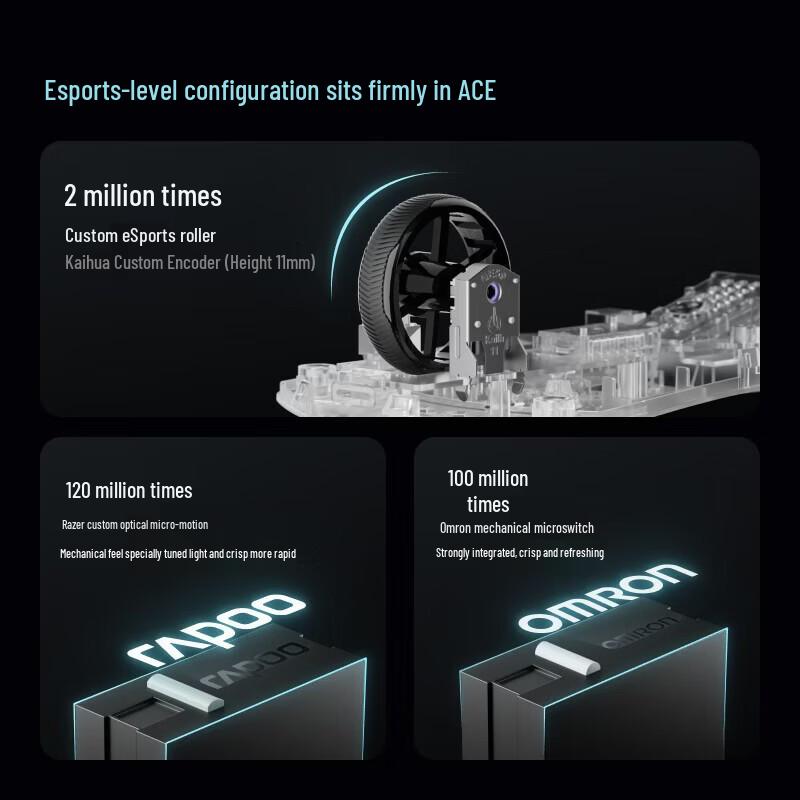 Rapoo VT2 Dual 8K Lightweight Wireless Gaming Mouse