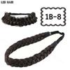 XINRAN Synthetic Elastic Braided Hair Band Extensions Classic Chunky Wide Fluffy Braids Wig For Women Daily Accessory