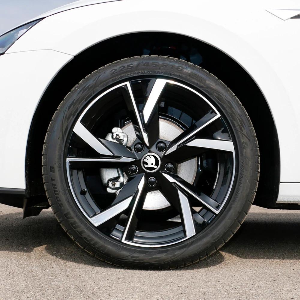 2025 Новые 4 шт. 56/60/65/68 мм Колпачки ступицы колеса Наклейка Накладка на диск колеса Для Skoda Octavia A5 3 2 VRS Vision Kodiaq Favorit Rapi