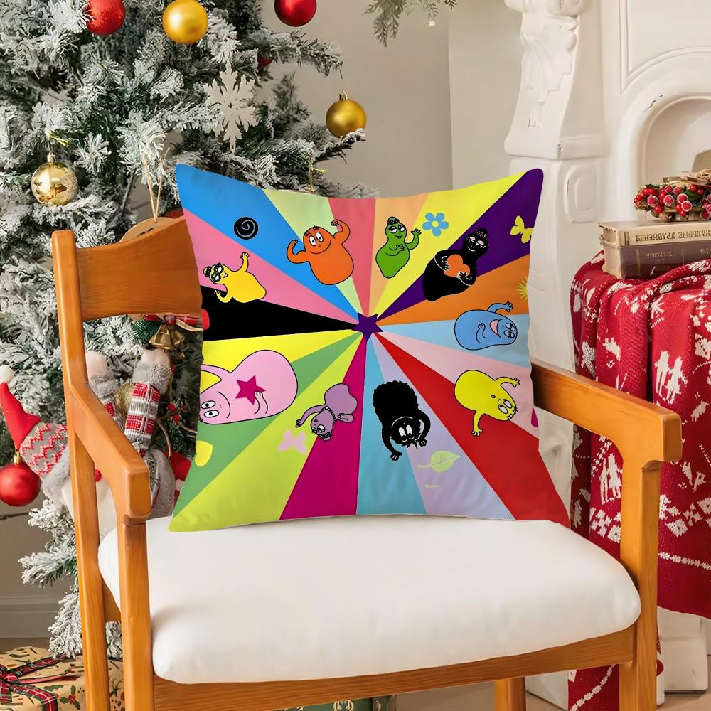 BBarbapapa Exquisite Pillow Case Silky elegant Comfort Sofa Bed Invisible zipper