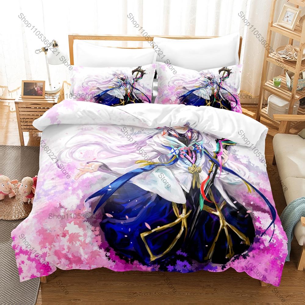 Cool Fate Grand Order FGO Popular Servants HD Print Bedding Set Duvet Cover + 2 Pillowcases Polyester Anime Game Room Decor