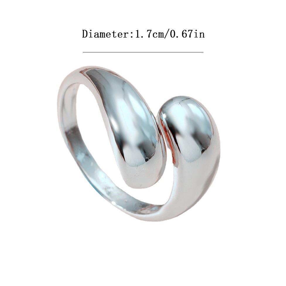 Гладкое персонализированное простое кольцо, разомкнутое кольцо, регулируемое кольцо, модное универсальное женское кольцо