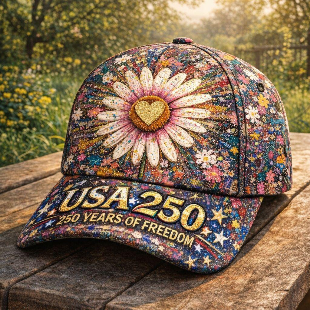 250th Anniversary 3d Printed Baseball Cap With Curved Brim For Casual Wear