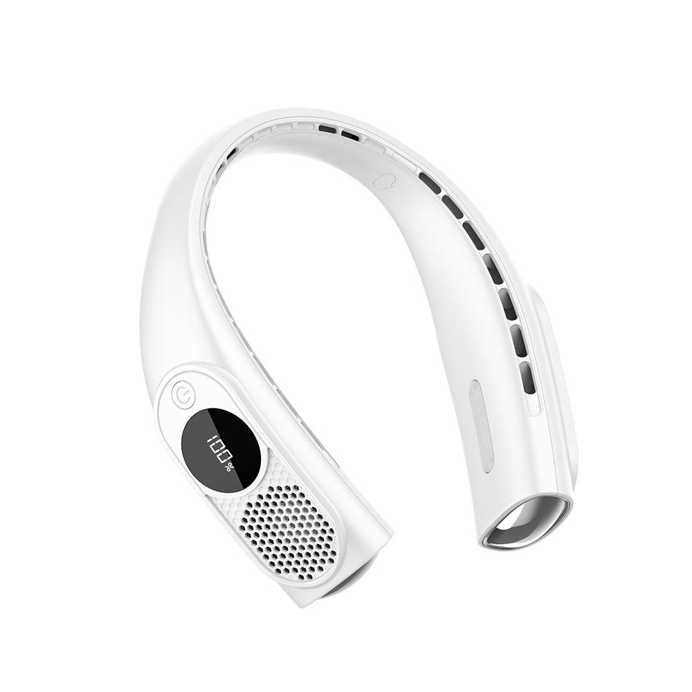 2026 Новый улучшенный шейный вентилятор JIAGE, носимый без лопастей, Hands-Free, портативный, перезаряжаемый от 5200 мАч, охлаждение на 360° с 3 скоростями, U