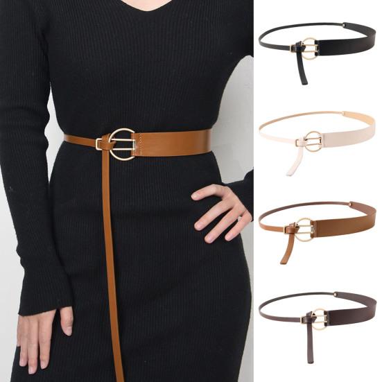 Imitation Leather Women Belt Adjustable Waist Circumference Dress Shirt Coat Waistband Fashion Accessories
