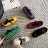 2025 корейская версия весна новая мода повседневные женские одинарные туфли на плоской подошве на шнуровке спортивная обувь