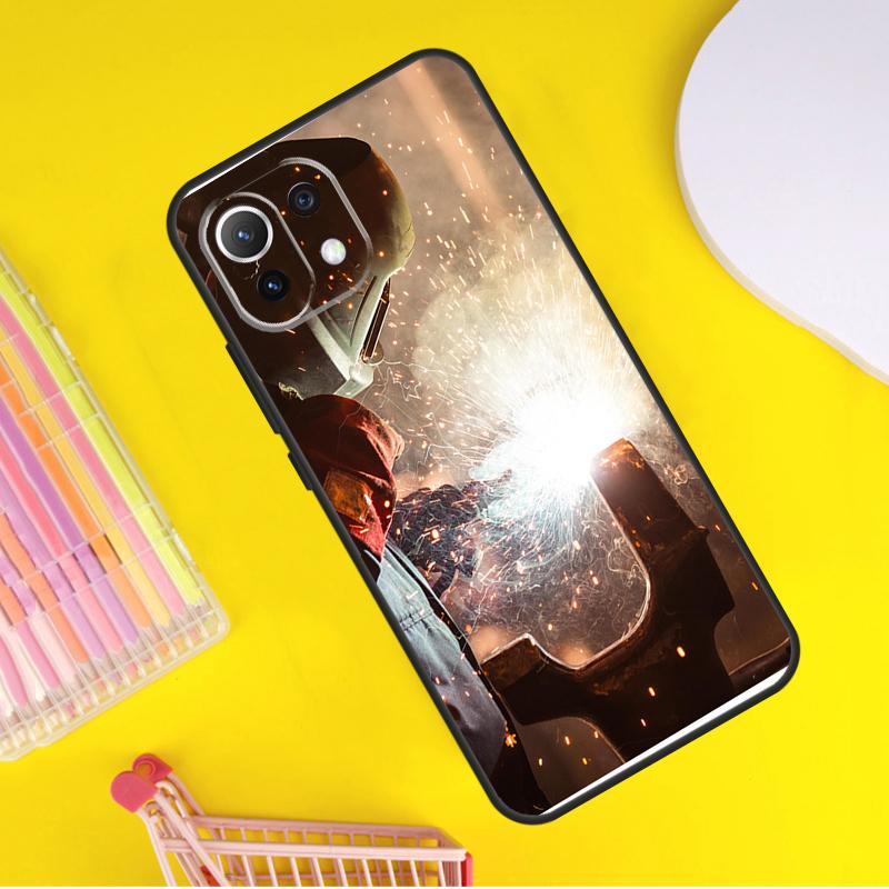 Сварщик Сварка Горячий Металл Рабочий Чехол Для Xiaomi 13 14 Ultra 11T 12T 13T 14T Pro POCO X7 Pro X3 X5 F3 F5 F6 M6 X6 Pro Чехол