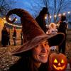Large Plush Wizard Hat Velvet Curved Tip Tall Witch Hat Retro Witch Costume Hat  Masquerade Ball