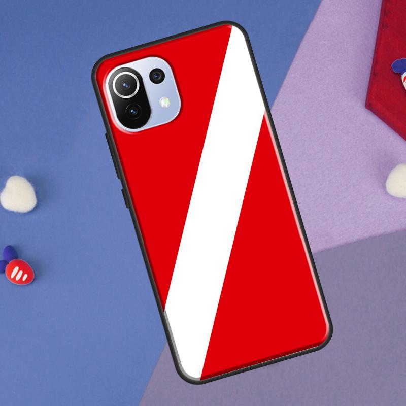 Diver Down Scuba Flag Cover For Xiaomi 14T Pro 11T 12T 13T 13 14 Ultra POCO X7 Pro X3 X5 F3 F5 F6 M6 X6 Pro Case