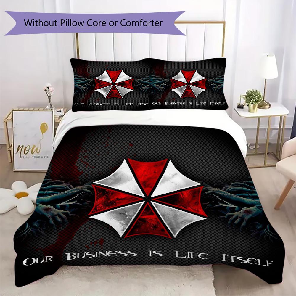 The sci-fi game Resident Evil Umbrella Corporation offers soft and comfortable bedding covers and pillowcases for home use (without core) K3