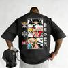 Summer Plus Size One Piece Anime Printed Men and Women Tshirt Casual Parent Child Top Fashion Y2K Harajuku Style Street Wear