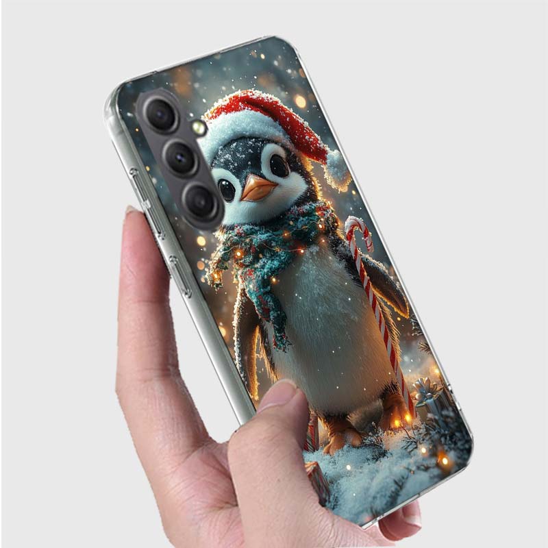 Cute Little Penguin Phone Case for Samsung A16 A26 A36 A56 A17 A37 A57 A07 A06 A02S A03 A04S A05S Galaxy Note 20 10 A50S A71 A51