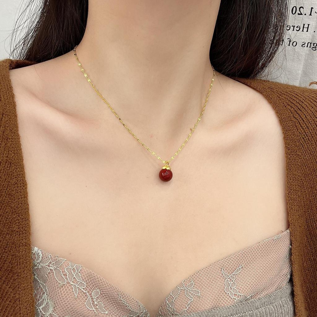 Korean Fashion Pearl Pendant Necklace: Elegant, Versatile, Multi-Color Clavicle Chain for Women