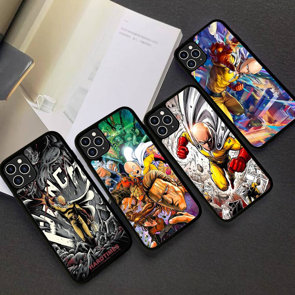 Аниме One-Punch Man Для iPhone 17 16 15 14 13 12 11 Pro Max Plus Ударопрочная задняя крышка телефона из ПК+ТПУ