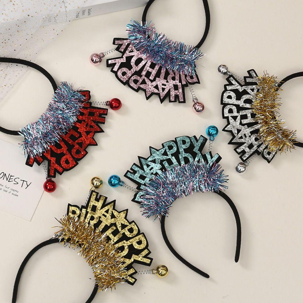 Пластиковый шар, повязка на голову с днем ​​рождения, детские повязки для волос на день рождения, день рождения