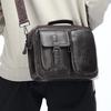 Мужская винтажная модная сумка на ремне из натуральной кожи, повседневная сумка большой емкости со съемным ремешком на одно плечо