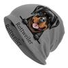 Rottweiler Dog Bonnet Hat Knitted Hats Unisex Women Fashion Unisex Pet Animal Winter Warm Skullies Beanies Caps