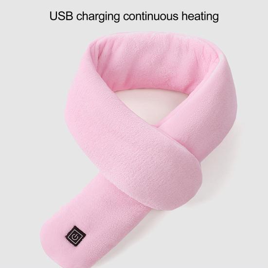 Электрический нагревательный шарф, перезаряжаемая грелка для шеи с 3 регулируемыми шестернями, плюшевая ткань, согревающая шею