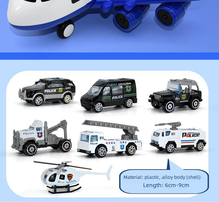 Большой детский игрушечный набор «Самолет» с инерционными машинками