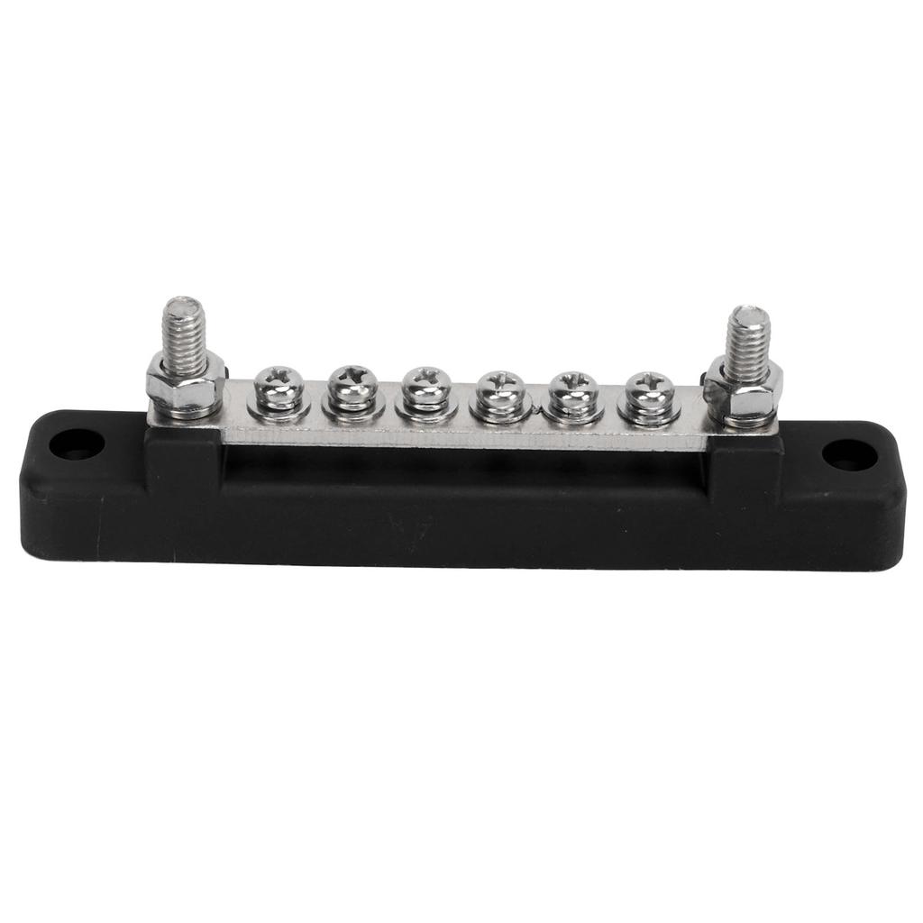 48V 150A 6 Terminal Bus Bar Power Distribution Block with Cover M6 Studs M4 Screws for Car RV Marine Boat