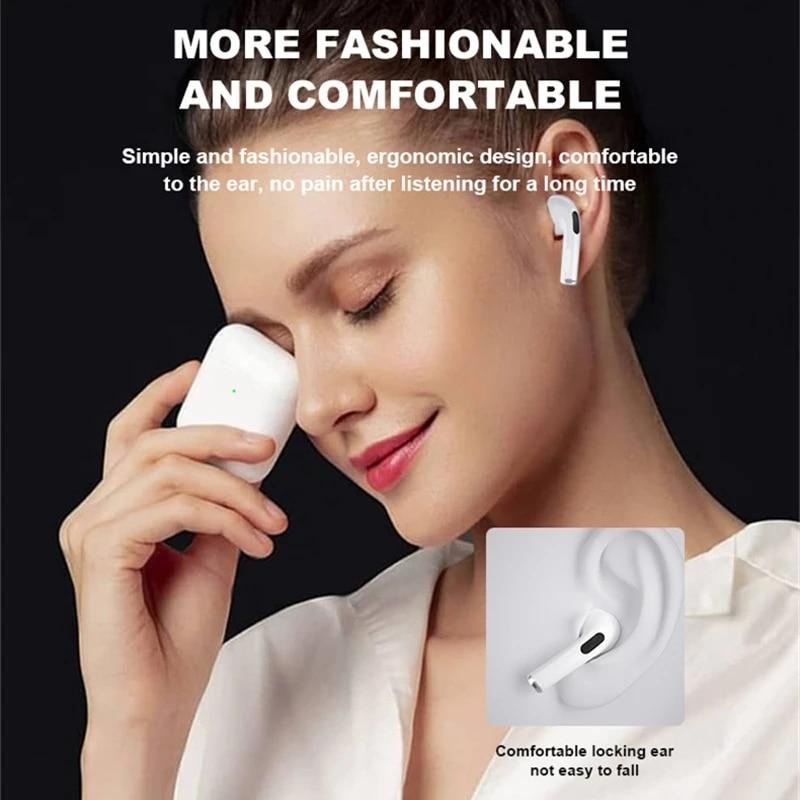 Для Airpods Pro 4 TWS Mini Bluetooth наушники с силиконовыми чехлами Air Pods Беспроводные наушники Стерео наушники-вкладыши Музыкальная гарнитура с микрофоном