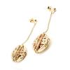 Les Trésors De Lily [J0359] - Gold Plated 'Choreography' Earrings - 45x15 Mm