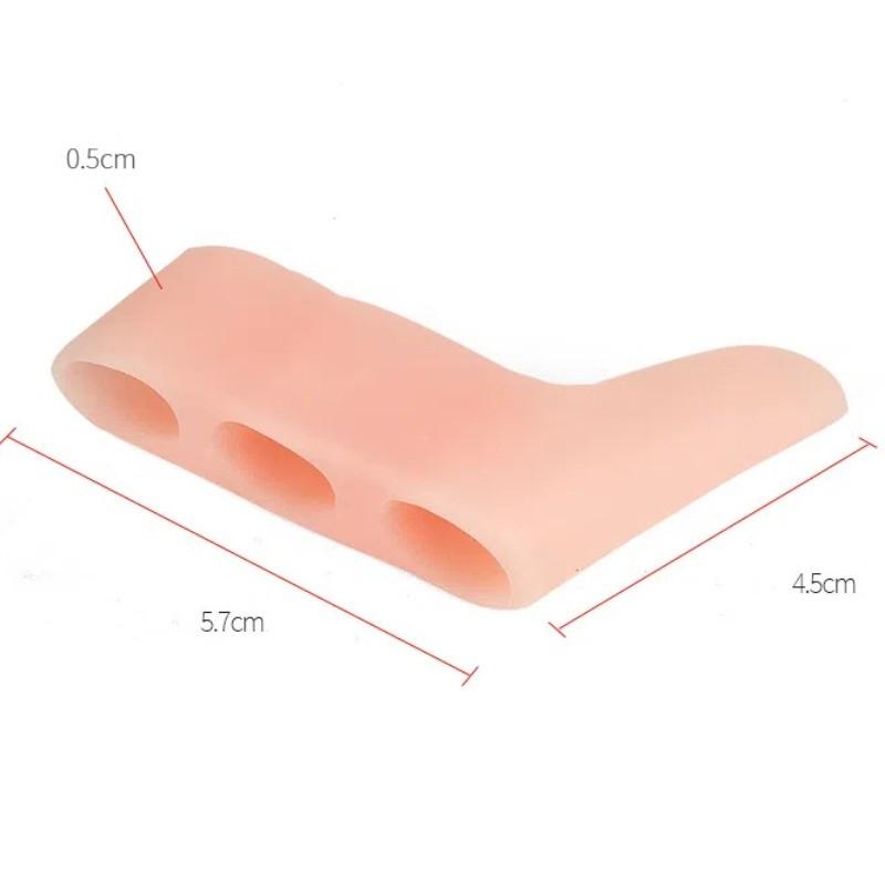 2pcs Silicone Gel Straightener Pain Relief Toe Protector Three-Hole Little Toe Bunion Foot Care Tools