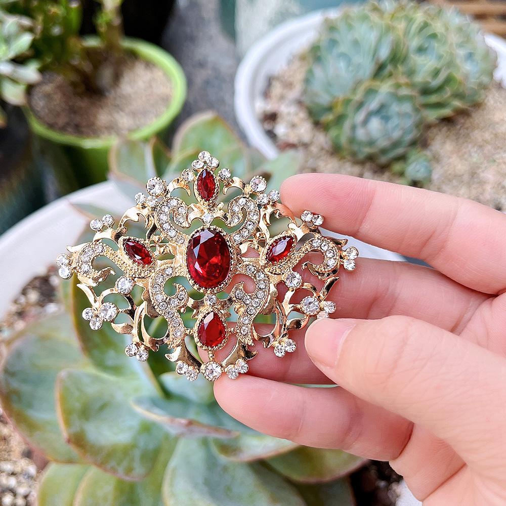 Женская брошь с хрустальным цветком золотого цвета, свадебные украшения для невесты, бижутерия