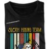 Sloth Hiking Team Мы доберемся туда, когда доберемся туда Ретро Винтажная футболка Мужская Мужская Молодежная Футболка с принтом в английском стиле Мужские футболки