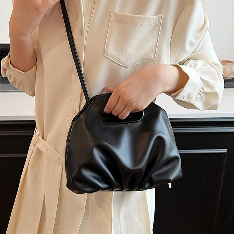 Women's Casual Handbags New Summer Pu Leather Solid Color Crossbody Bags Simple Versatile Female One Shoulder Purses