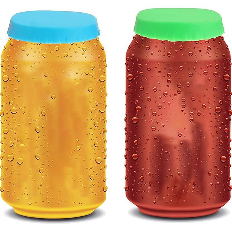 1 шт. Крышки для банок с газировкой, разноцветные, защита для банок с напитками, силиконовые крышки для банок, крышка для пивной бутылки, жестяная банка, газировка, кока-кола, герметичная крышка