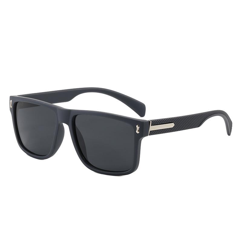 New stylish and simple men's square UV-proof sunglasses retro rice nails advanced fishing driving sunglasses