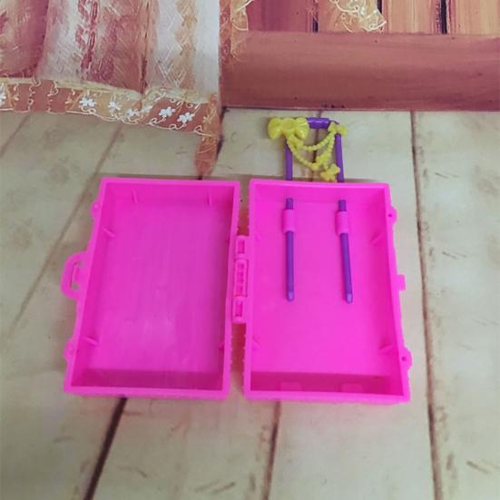 Пластиковая дорожная коробка для кукол DIY, детская мебель для девочек, ролевые игры, игрушки