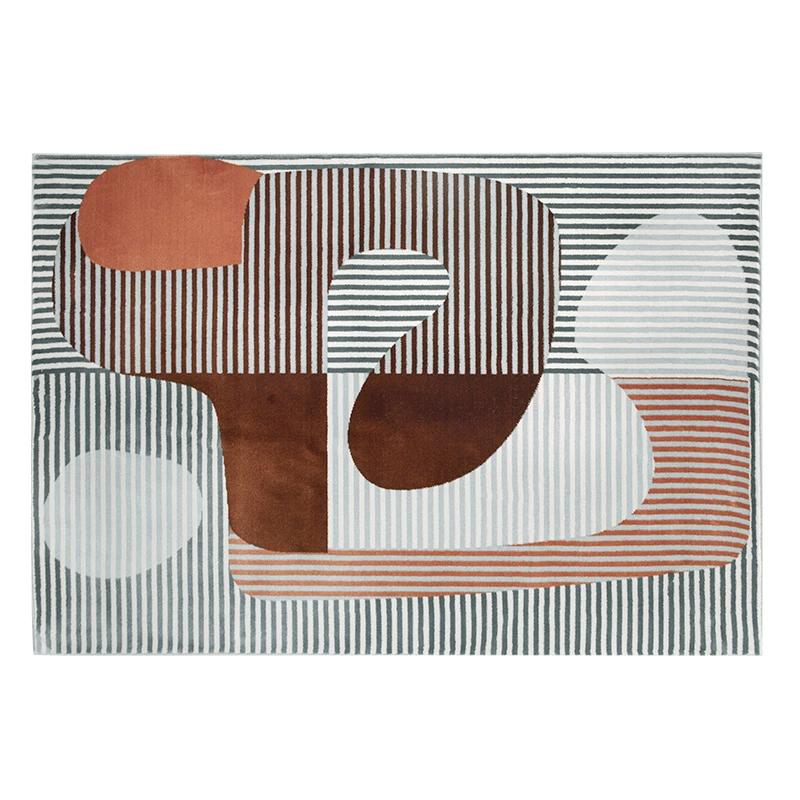 Modern Home Plush Washable Mat Minimalist Carpets for Living Room Fluffy Soft Lounge Rug Nordic Bedroom Decor Geometric Carpet