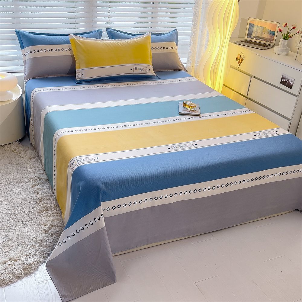Bed Sheet Single Piece Single Double Bed Sheet Nordic Style Skin-friendly Brushed Bed Sheet Dormitory Single Simple